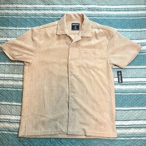 Massive Corduroy Button Down Short Sleeve Shirt Size Medium